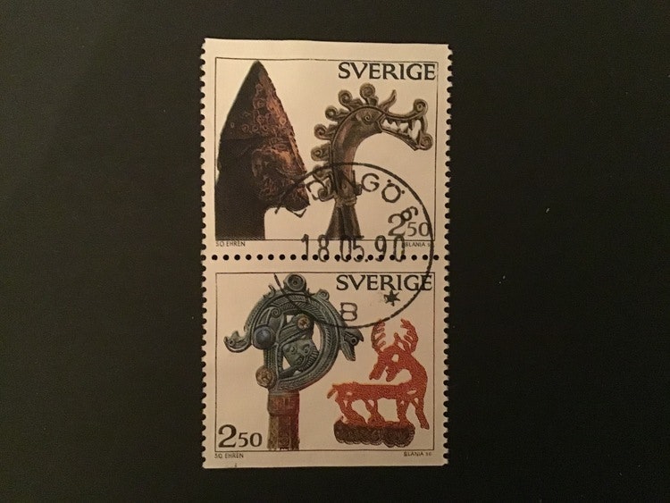 VIKINGAR 1990 facit nr 1613 SX lyxstämplat par LIDINGÖ 6