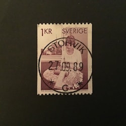 KNYPPLERSKA 1976 facit nr 955 A lyxstämplat STORVIK