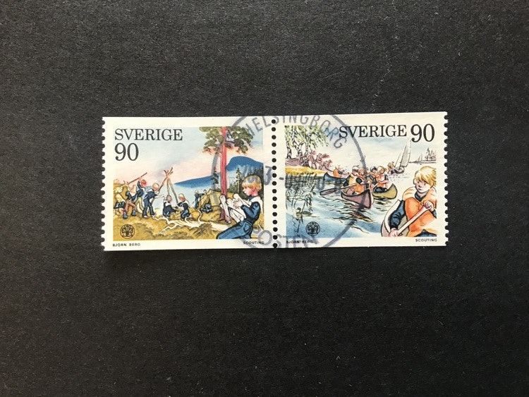 SCOUTING 1975 facit nr 939 SX 2 lyxstämplat par HELSINGBORG