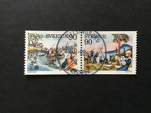 SCOUTING facit nr 939 SX1 lyxstämplat par HELSINGBORG