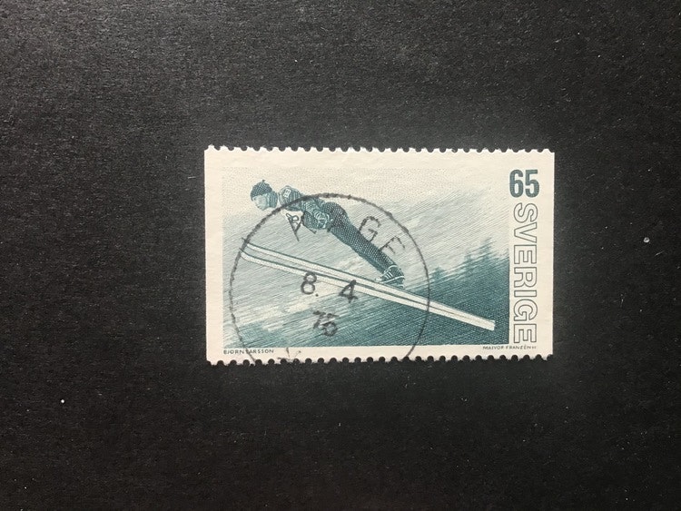 VM PÅ SKIDOR 1974 facit nr 853 praktstämplat KÅGE