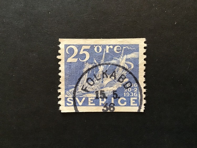 Postverket facit nr 250 PRAKTSTÄMPLAT FOLKABO