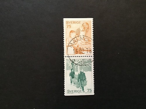 JULFÖRBEREDELSER 1977 facit nr 1023 SX praktstämplat par MALMÖ