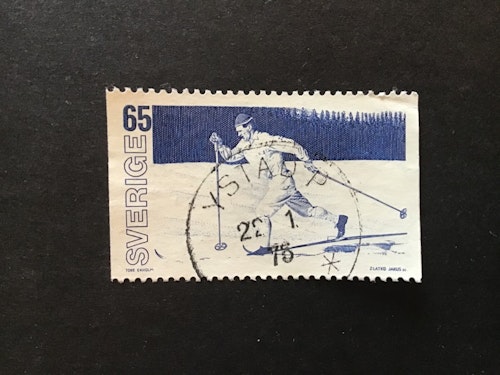 VM PÅ SKIDOR 1974 facit nr 764 praktstämplat YSTAD P
