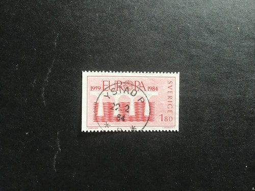 EUROPA CEPT 25 ÅR 1984 facit nr 1287 praktstämplat YSTAD P
