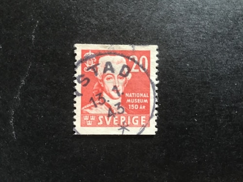 NATIONALMUSEUM 150 ÅR facit nr 338 A fin stämpel YSTAD