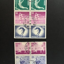 IDROTTSFLICKOR 1972, facit nr 754-758 BB stämplad serie