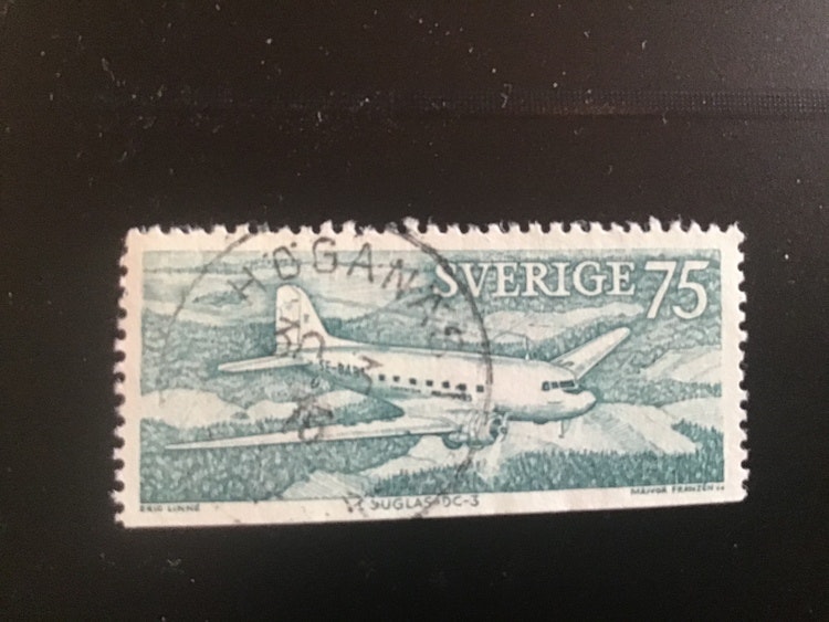 POSTFLYG 1972 facit nr 781 praktstämplat HÖGANÄS