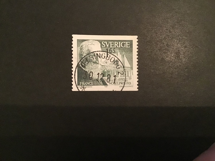 NOBELPRISTAGARE 1921 facit nr 1193 fin stämpel,HELSINGBORG  2