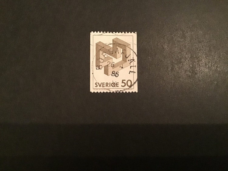 OMÖJLIGA FIGURER 1982 facit nr 1200 lyxstämplat BORGAFJÄLL