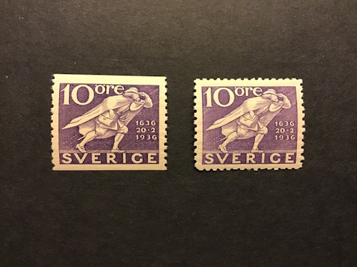 POSTVERKET 300 ÅR 1936 facit nr 247 A och 247 C postfriska märken