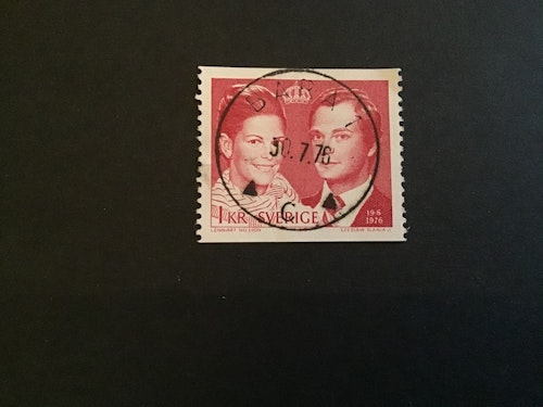 KUNGABRÖLOPP 1976 facit nr 969 A lyxstämplat BARA 1