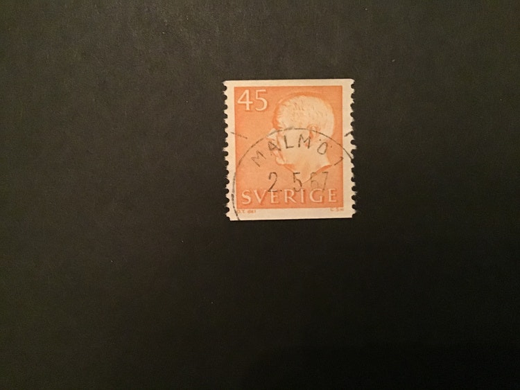 GUSTAF VI ADOLF TYP III facit nr 429 A PRAKTSTÄMPLAT MALMÖ