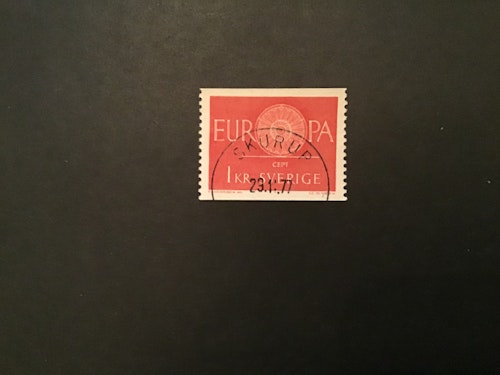 EUROPA I 1960 facit nr 518 fin stämpel SKURUP