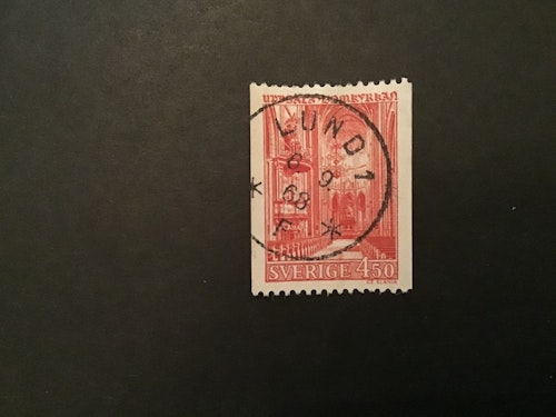 UPPSALA DOMKYRKA 1967 facit nr 600 praktstämplat LUND 1