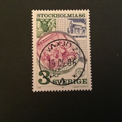 STOCKHOLMIA IV 1986 facit nr 1391 lyxstämplat VÄXJÖ 2