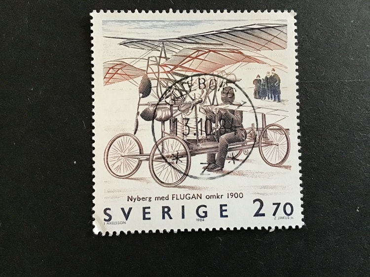 Svensk flyghistorien 1984 facit nr 1321 lyxstämplat GÖTEBORG