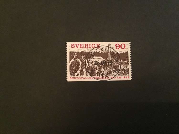 Sundsvallsstrejken facit nr 1088 lyxstämplat Stockholm