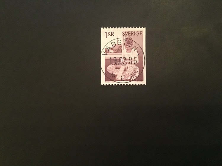 KNYPPLERSKA 1976 facit nr 955 A lyxstämplat VADSTENA