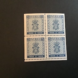 SVENSKA FRIMÄRKET 100 ÅR 1955 facit nr 467 BB och 467 DD 1 i postfriskt block