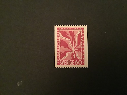 TELEGRAFVERKET 100 ÅR 1953 facit nr 453 postfriskt märke