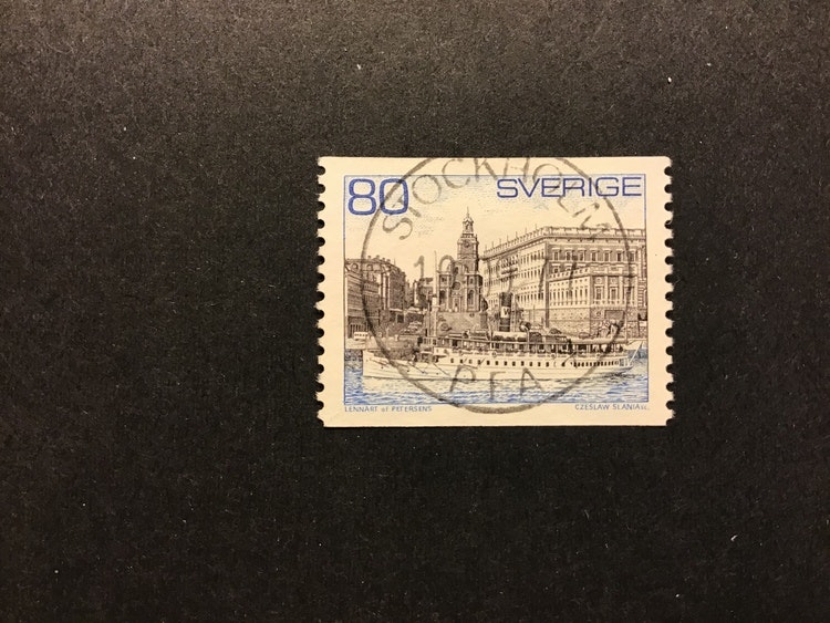 WAXHOLMSBÅT 1971 facit nr 719 LYXSTÄMPLAT STOCKHOLM
