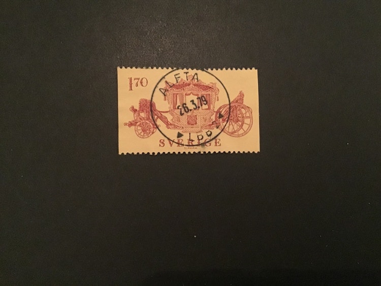 KRÖNINGSVAGN 1978 facit nr 1055 LYXSTÄMPLAT ALFTA