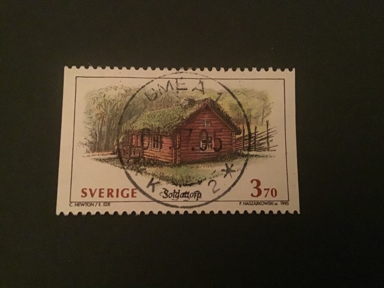 SVENSKA HUS I 1995 facit nr 1889 LYXSTÄMPLAT UMEÅ 1