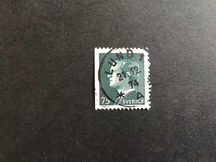 CARL XVI GUSTAF TYP I facit nr 869 B1 PRAKTSTÄMPLAT LUND 1