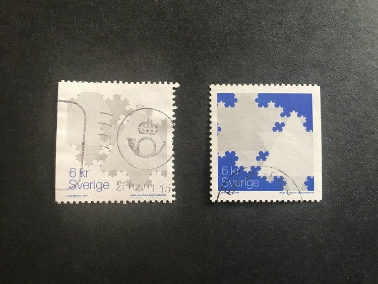 SNÖFLINGOR 2000, facit nr 2224 och 2225 stämplade märken