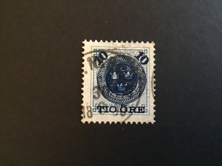 Provisorier påtryck på ringtyp facit nr 50 stämplat märke