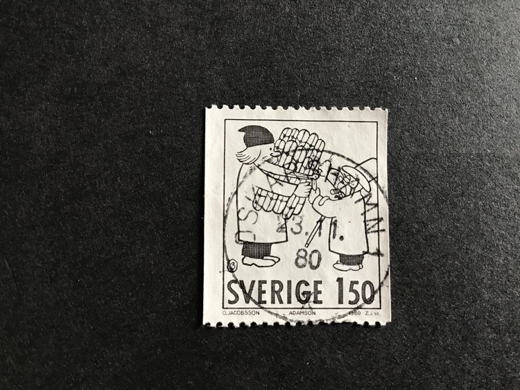 SVENSKA SERIER 1980 facit nr 1143 LYXSTÄMPLAT OSKARSHAMN 1