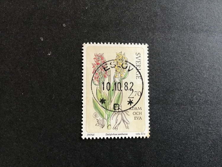 VILDA ORKIDEER facit nr 1224 LYXSTÄMPLAT ESLÖV