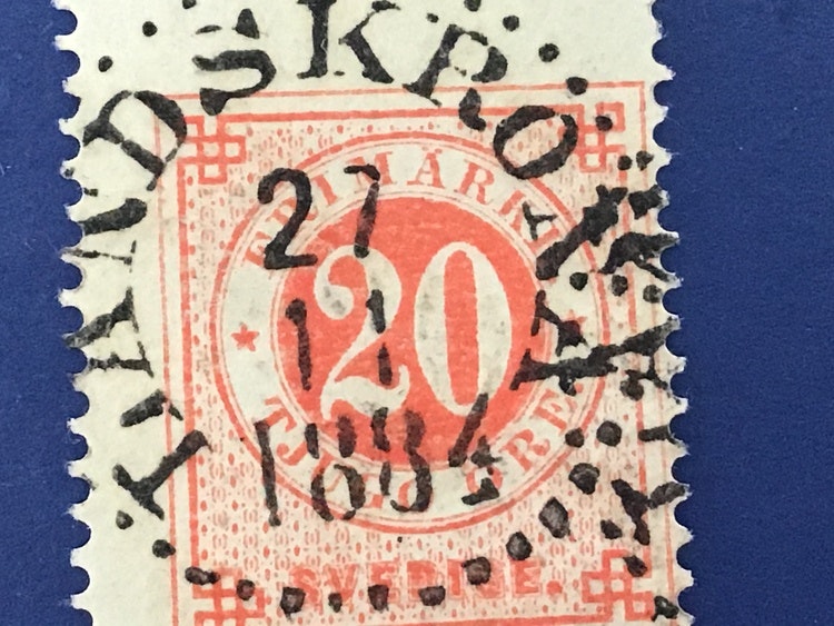 FACIT NR 33 V7 MED SKUGGADE SIFFROR PRAKTST LANDSKRONA