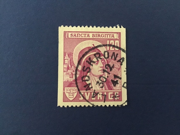 SANCTA BIRGITTA 1941 STÄMPLAT MÄRKE
