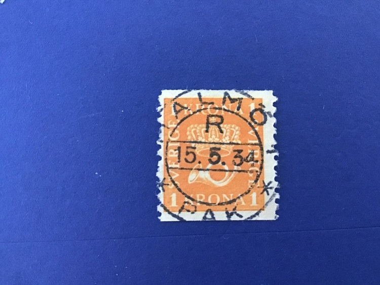 FACIT NR 168 LYXSTÄMPLAT MALMÖ 1