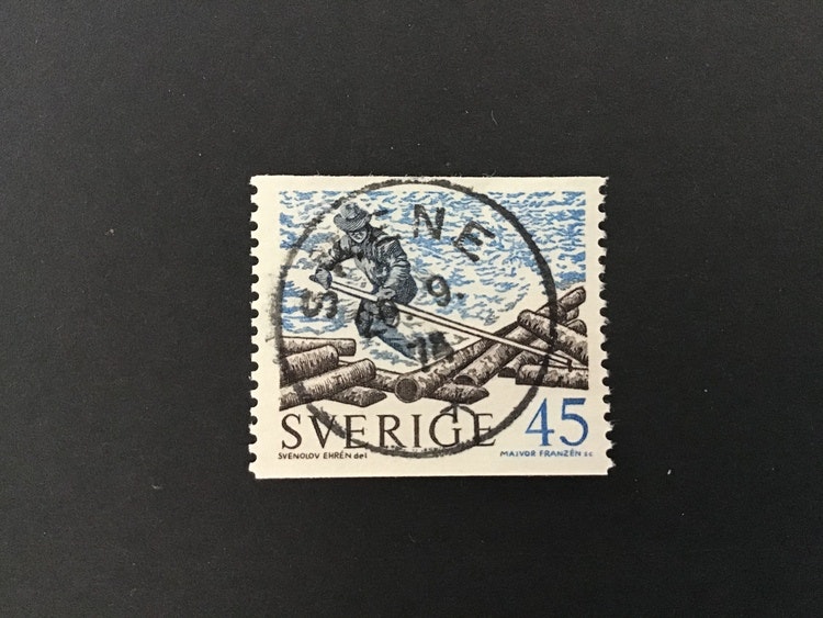 TIMMERFLOTTNING 1970 facit nr 685 A Praktstämplat  SKENE