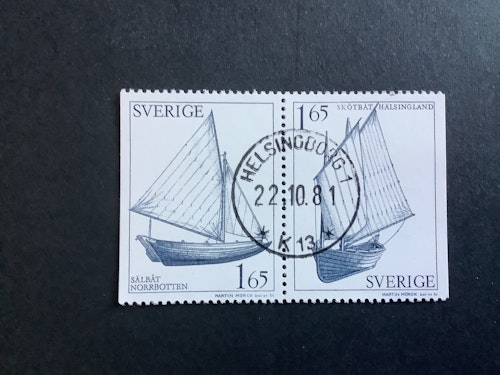 ALLMOGEBÅTAR facit nr 1172 SX lyxstämplat PAR HELSINGBORG