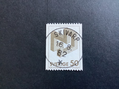 OMÖJLIGA FIGURER facit nr 1200 praktstämplat SKIVARP