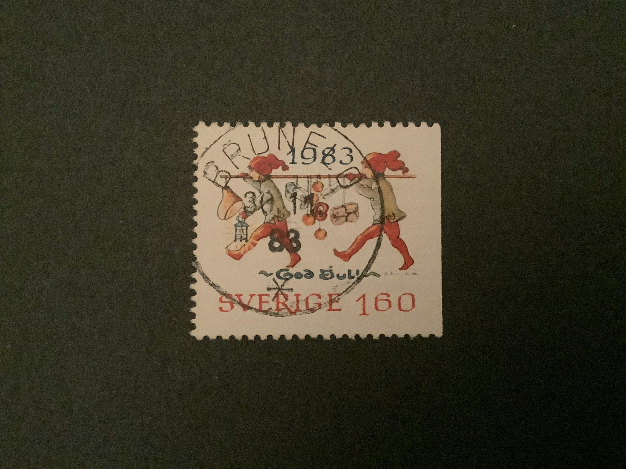 JULPOST 1983 facit nr 1278 LYXST BRUNFLO