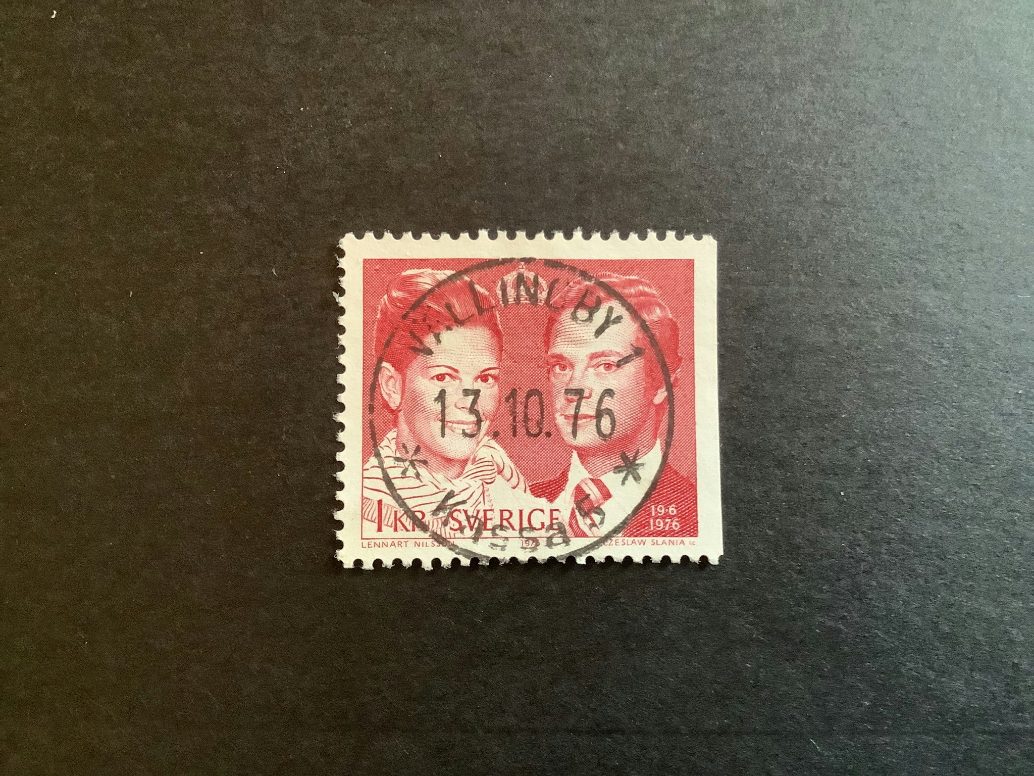 KUNGABRÖLLOP 1976 facit nr 969 B2  LYXST VÄLLINGBY 1