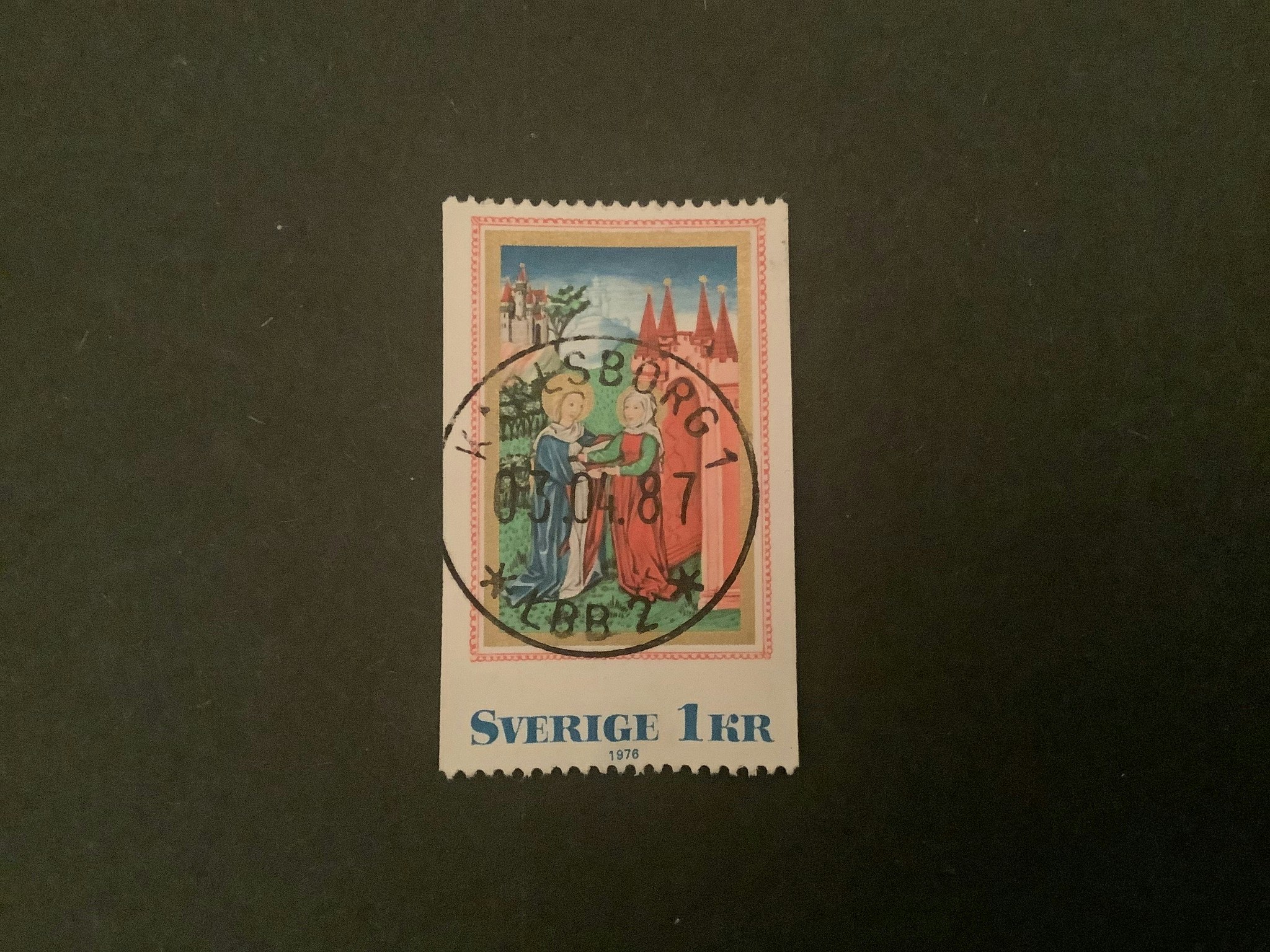 BOKMÅLERI 1976 facit nr 985 A2 LYXST KARLSBORG 1