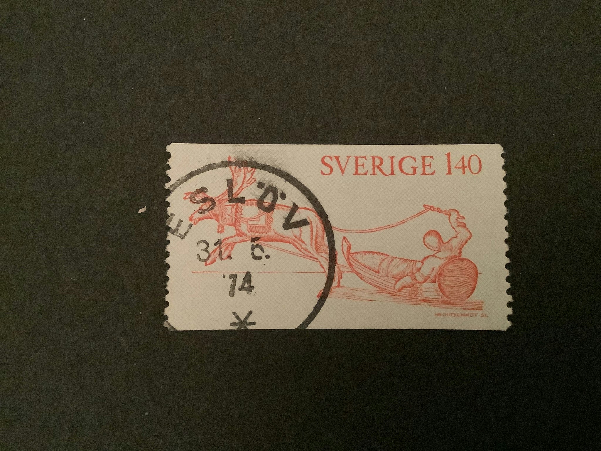 LAPONIA facit nr 777 fin stämpel ESLÖV
