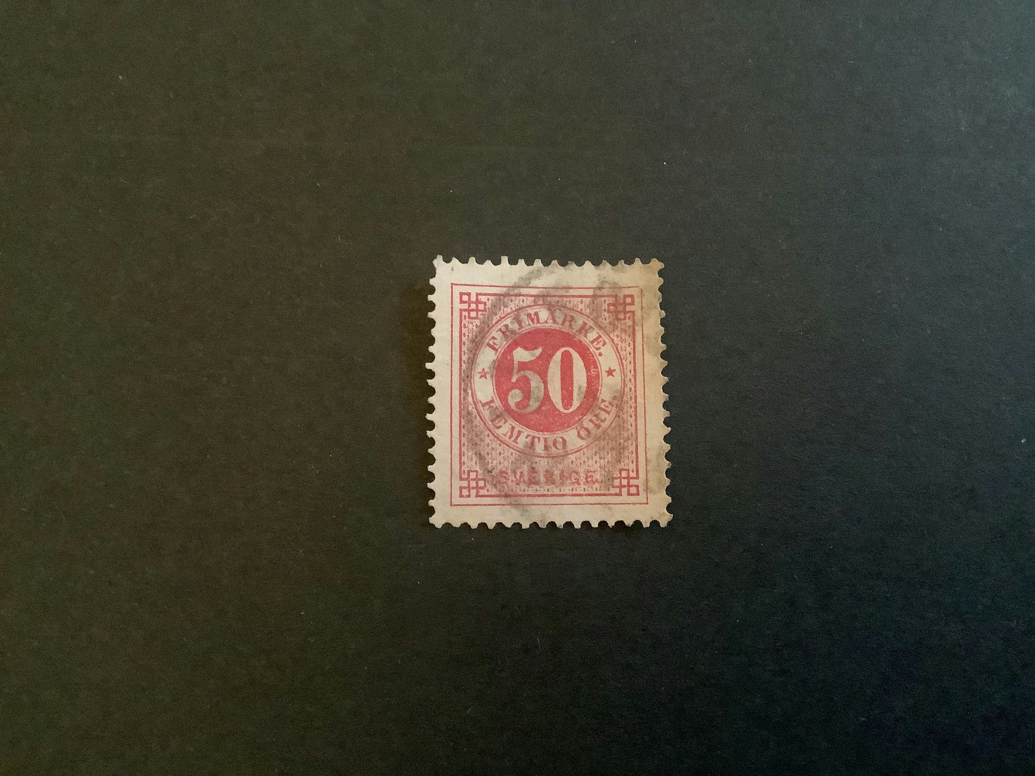 RINGTYP T 13 facit nr 36 stämplat märke