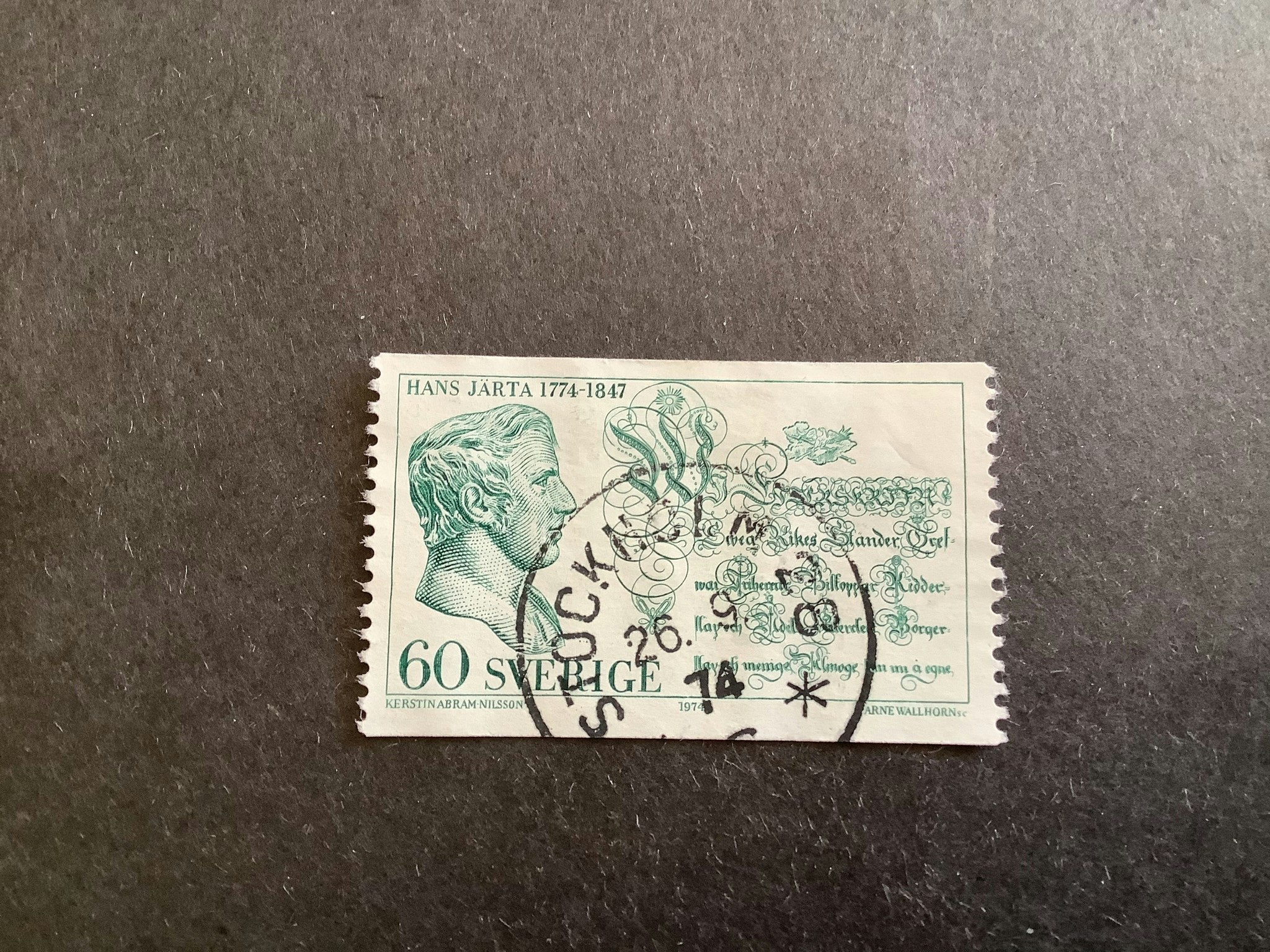 HANS HJÄRTA facit nr 859 praktstämplat STOCKHOLM 28