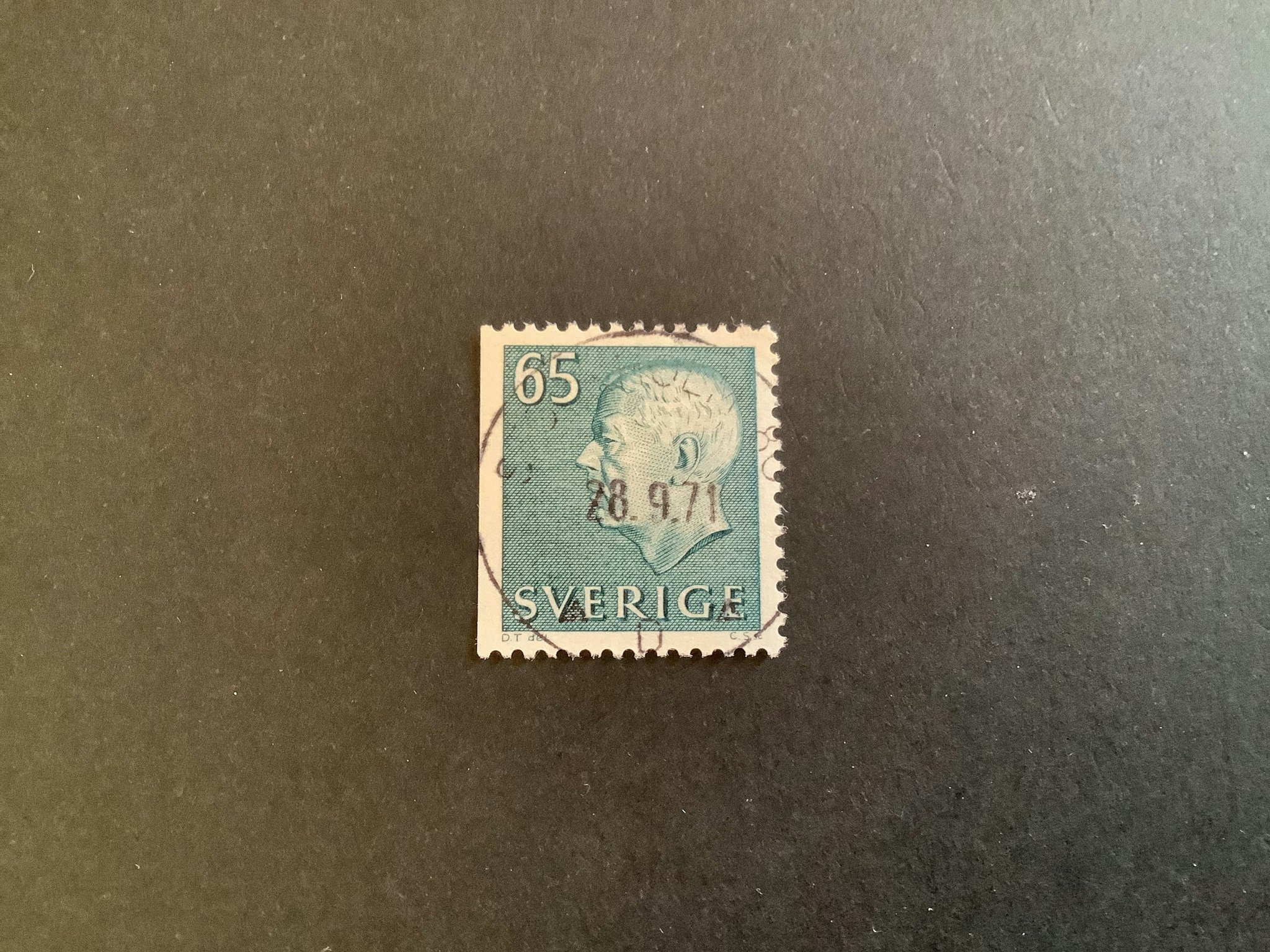 Gustaf VI Adolf typ III facit nr 435 B1 lyxstämplat Stockholm 80
