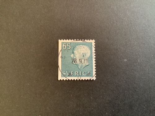 Gustaf VI Adolf typ III facit nr 435 B1 lyxstämplat Stockholm 80