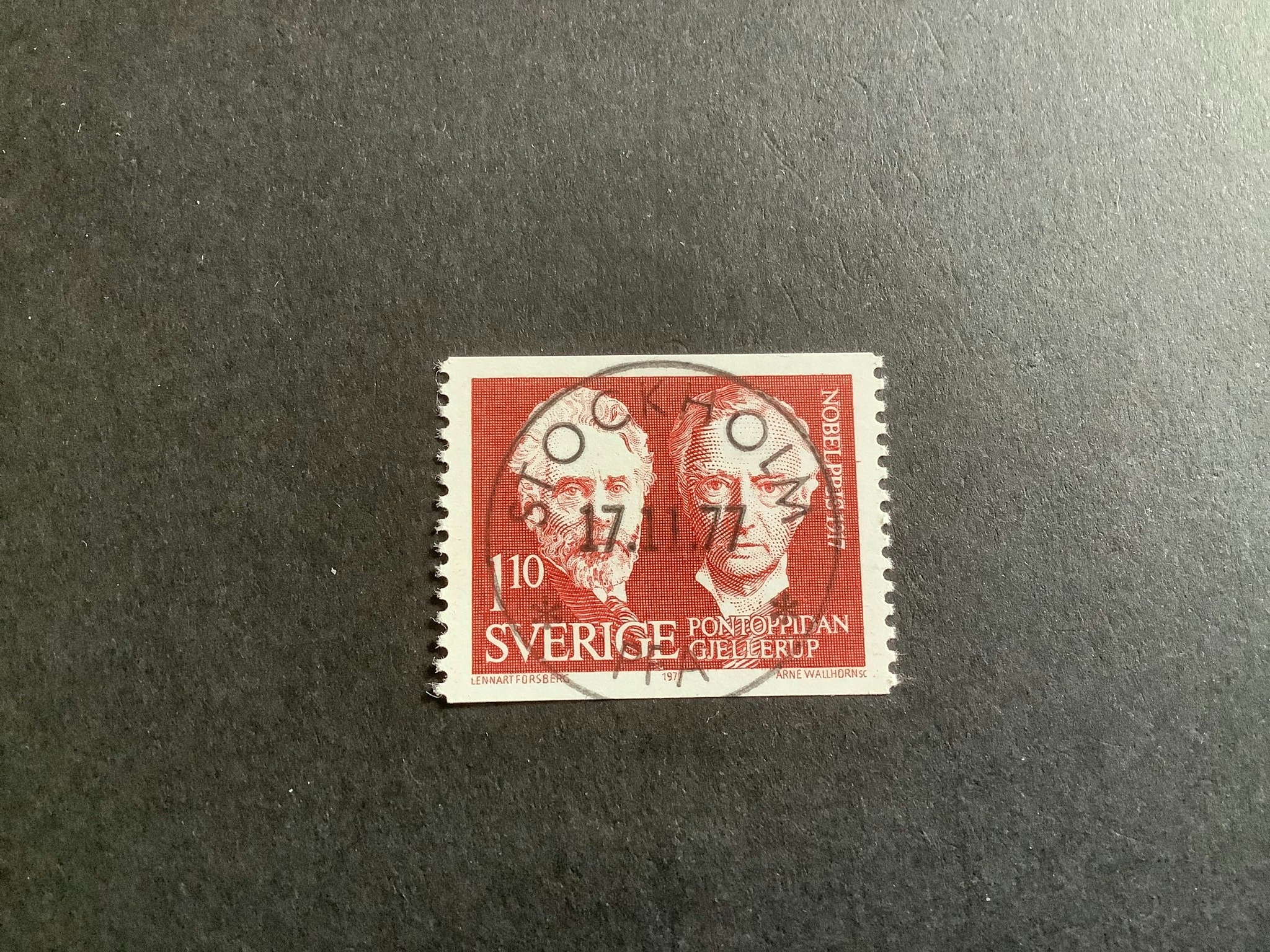 Nobelpristagare 1917 facit nr 1027 lyxstämplat Stockholm