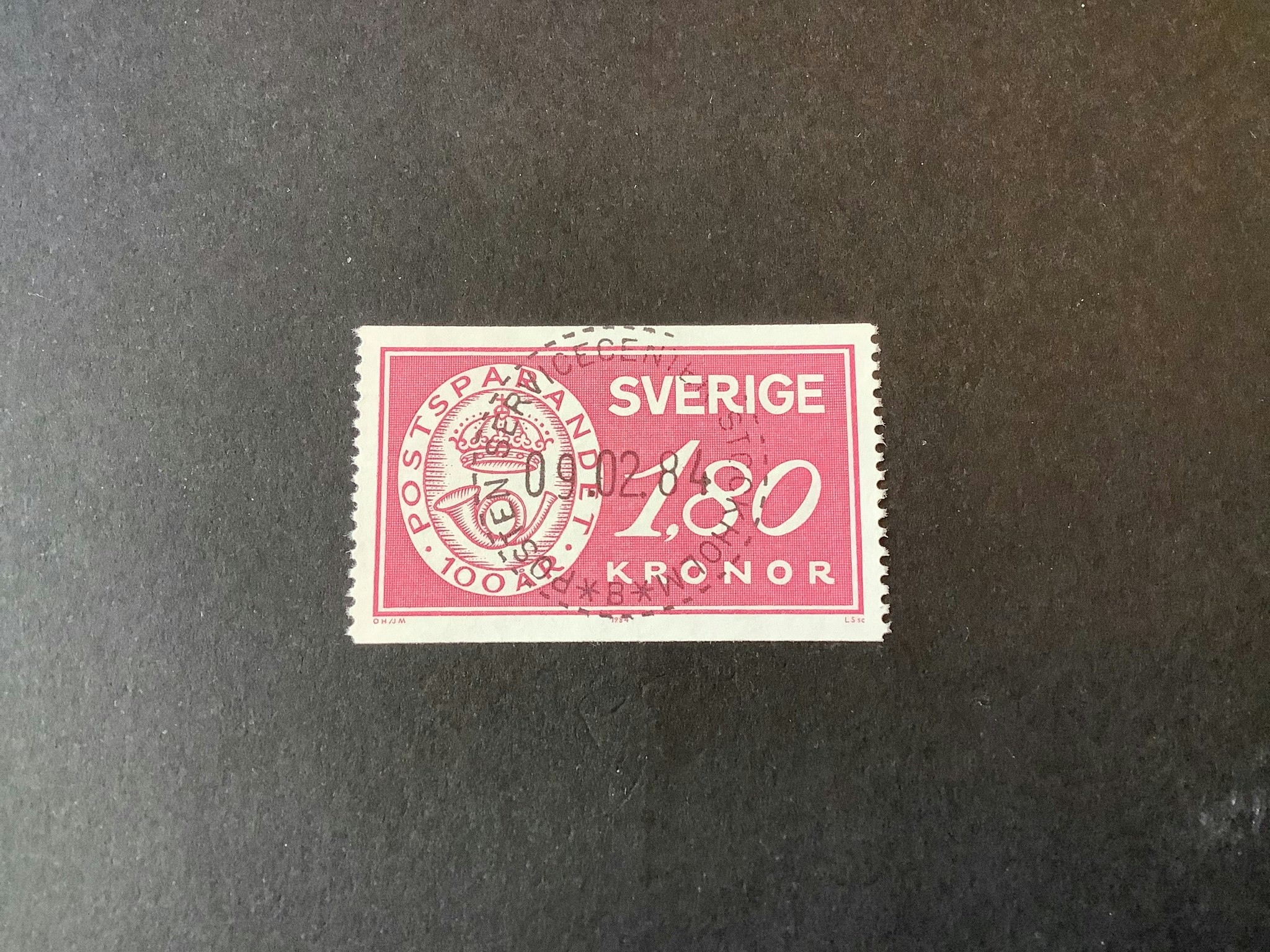 Postsparandet 1984 facit nr 1286 lyxstämplat Posten Servicecenter Stockholm