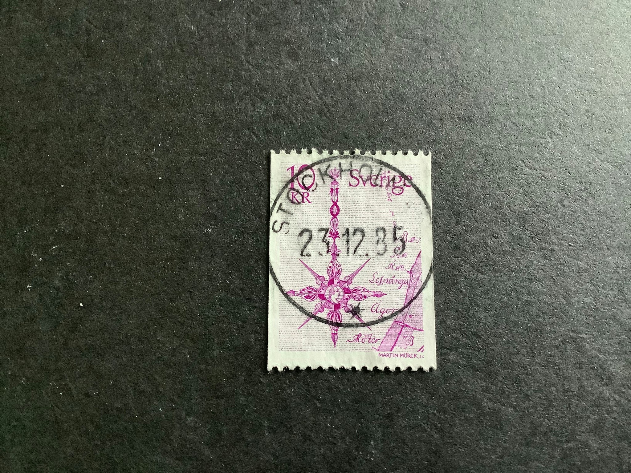 Norrpil facit nr 1054  lyxstämplat STOCKHOLM